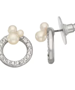 Simply Vera Vera Wang Silver Tone Post Hoop Earrings