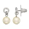 Simply Vera Vera Wang Silver Tone Post Simulated Pearl Drop Earrings -Simply Vera Vera Wang Shop 6061059