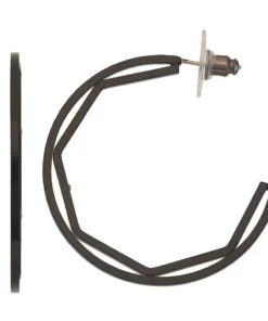 Simply Vera Vera Wang Jet Tone Click-It Knife Edge Hoop Earrings