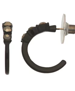 Simply Vera Vera Wang Jet Tone Post Hoop Earrings