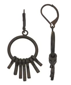 Simply Vera Vera Wang Jet Tone Open Earrings