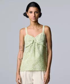 Women's Simply Vera Vera Wang Twist-Front Tank -Simply Vera Vera Wang Shop 6120509 Speckle Wave C