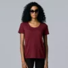 Women's Simply Vera Vera Wang Relaxed Fit Textured Tee -Simply Vera Vera Wang Shop 6171579 Aged Wine