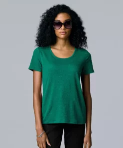 Women's Simply Vera Vera Wang Relaxed Fit Textured Tee 19 Women's Simply Vera Vera Wang Relaxed Fit Textured Tee -Simply Vera Vera Wang Shop 6171579 Dark Teal