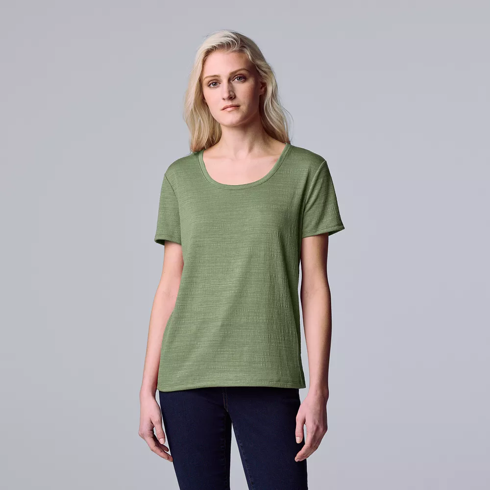 Women's Simply Vera Vera Wang Relaxed Fit Textured Tee 6 Women's Simply Vera Vera Wang Relaxed Fit Textured Tee - Image 4