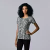 Women's Simply Vera Vera Wang Print Relaxed Fit Tee