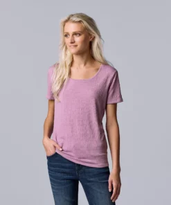 Women's Simply Vera Vera Wang Print Relaxed Fit Tee -Simply Vera Vera Wang Shop 6171592 Lavendar Pansy
